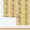 Contemporary Vintage Inspired Stripe Floral Stripe Aesthetic Floral Vine Custom Removable Wallpaper by Spoonflower Peel & Stick Wallpaper 2FT Wide